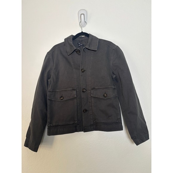 Madewell Mens Patch -Pocket Work Jacket NW562 Charcoal Gray Cotton Twill XS New - Picture 5 of 7